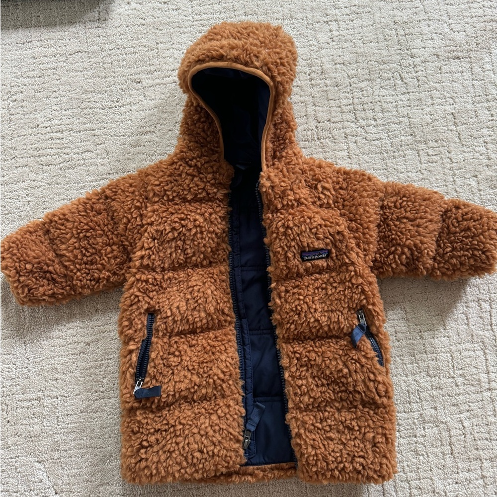 Patagonia Kids Puffer Jacket in Brown and Black